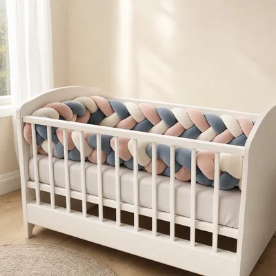 Tour de lit matelassé pour lit enfant