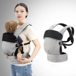 Porte-bébé souple kangourou — ventral, face à la route et dorsal